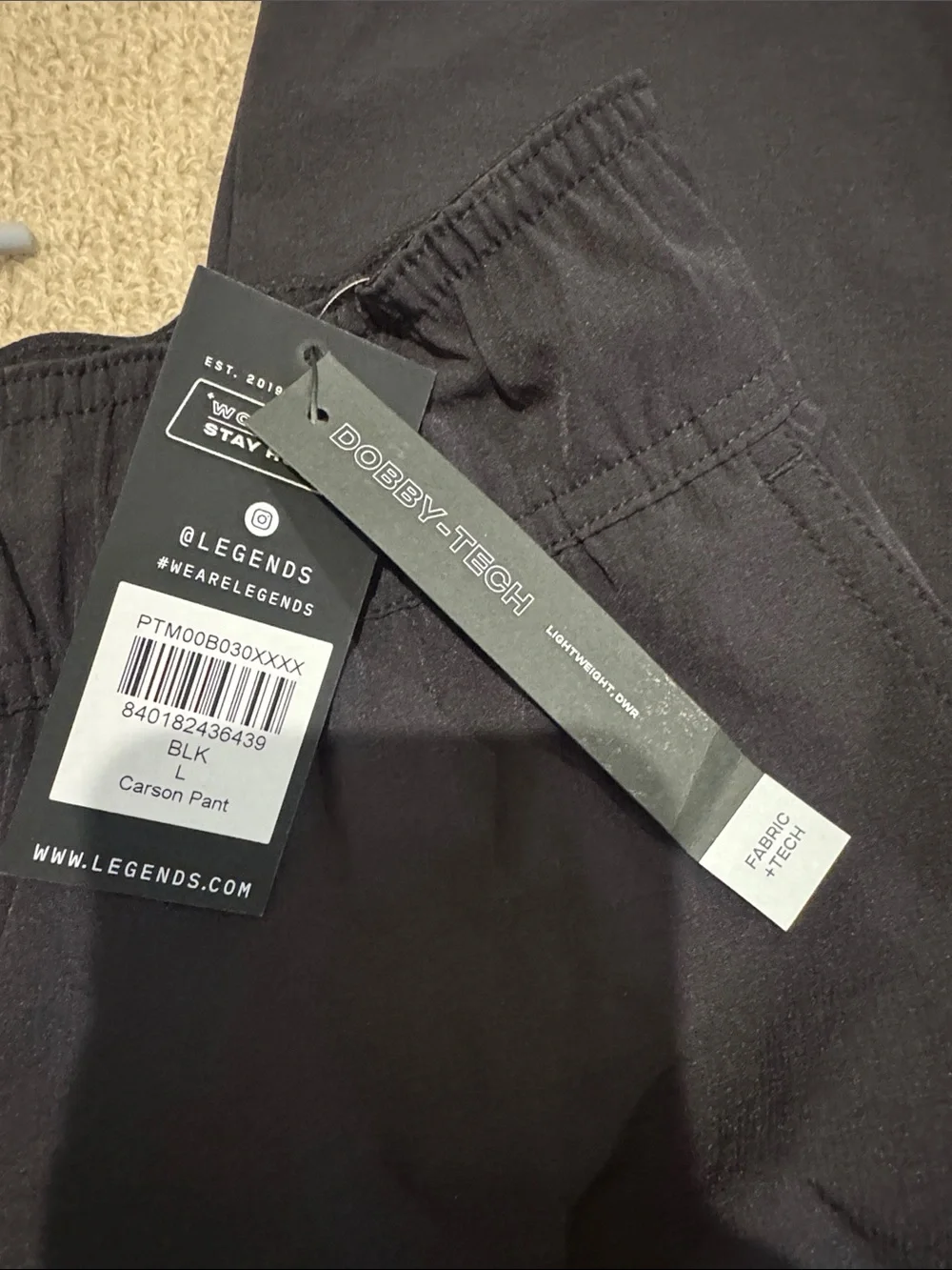 NWT LEGENDS Carson Pant - Black